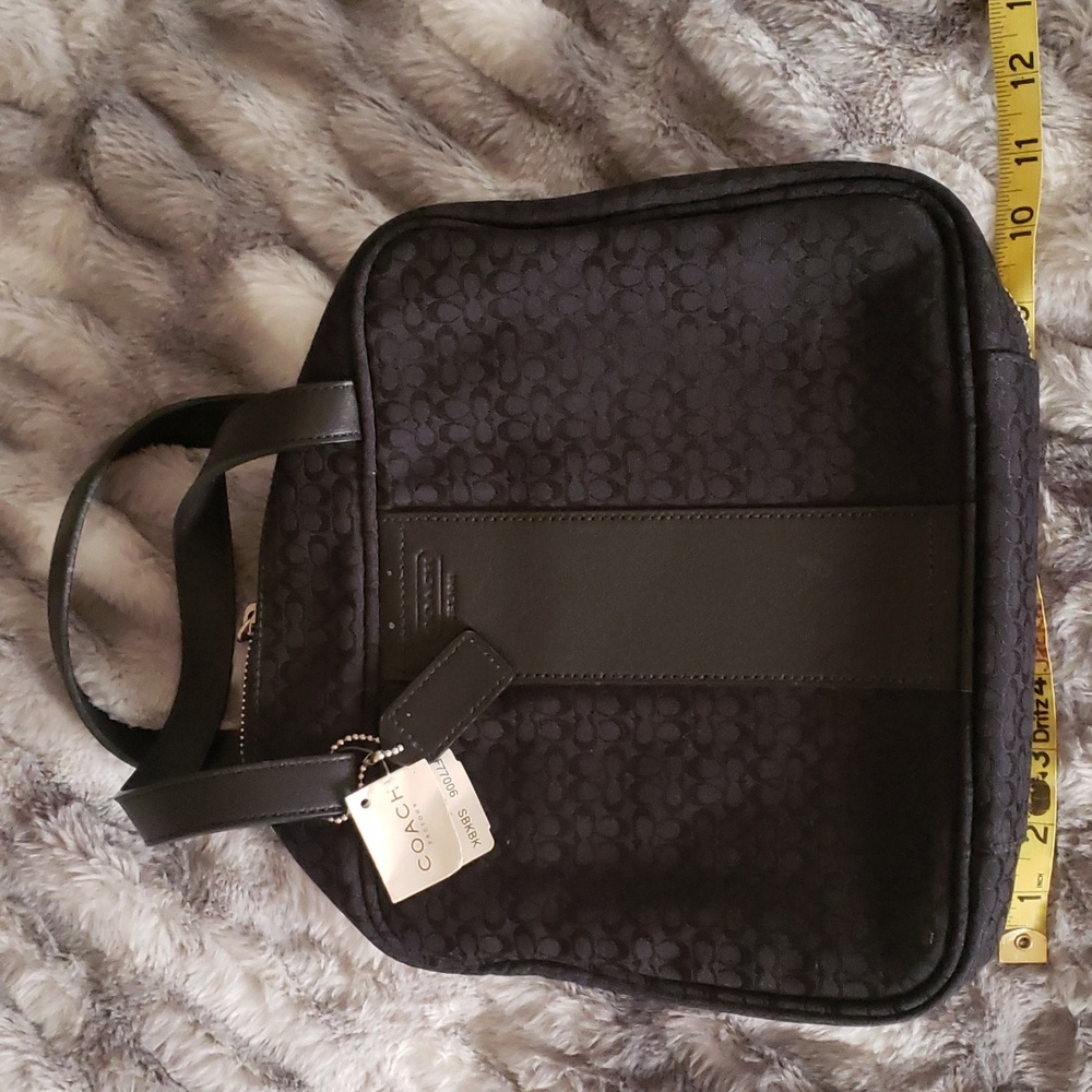 New Coach black travel case